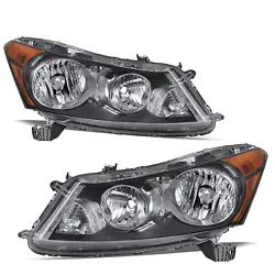 1 Pair of Headlights（not include bulbs）. Honda Headlight Assembly. Designed for safe and enjoyable driving. With...