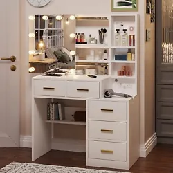 【Vanity and Nightstand 2 in 1 Design】A vanity desk and nightstand in 1 design can save space in your room and save...