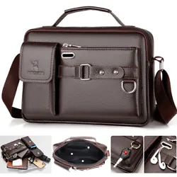 Male shoulder crossbody bag. Function: shoulder crossbody bag, handbag. PU material, solid color and multi pockets...
