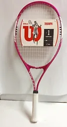 Wilson Triumph Tennis Racquet / Adult Oversized / 4-1/4 Grip / Pink - New.