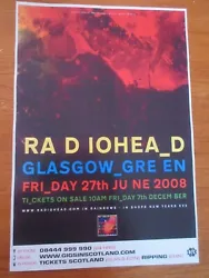 GLASGOW GREEN 27th June 2008. Used to promote the gig.