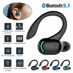 Bluetooth 5.2 Headset Wireless Earbud Earphone Stereo Headphone Ear Hook. Trucker Wireless Bluetooth 5.1 Earpiece...