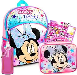 Perfect as Disney Minnie Mouse school supplies, this Minnie Mouse school bag is the perfect fit for any fan of Minnie...