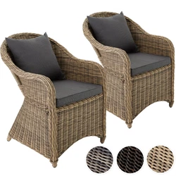Chaise Fauteuil de jardin de salon en Résine Tressée Aluminium avec Coussin 71 cm x 60 cm x 84 cm TECTAKE. Dans ce...