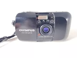 Olympus Infinity Stylus MJU I 35mm Point & Shoot Film Camera f/3.5 Len FOR PARTS. Turns on, but will not load film....