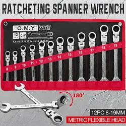 Besides,owning a 180-degree pivoting head,the wrench can be conveniently flipped up and down to engage fasteners....