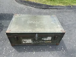 Vintage USMC Marine Corps Footlocker W/ Tray Storage. Came from estate cleanout recently.It came from Okinawa > (See...