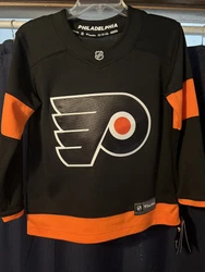 Official Philadelphia Flyers YOUTH Premier Breakaway Alternate Jersey S/M.