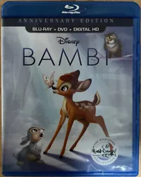 This is the Blu-Ray edition of the beloved classic Bambi with a bonus DVD and a slipcover included. The edition is...