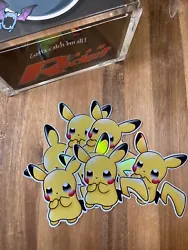 Pokemon Pikachu Holo Vinyl Sticker approximately 3”x 3”. One sticker per order. Ships in a plain white envelope...