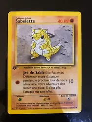 Carte Pokémon Sabelette Set De Base 62/102 FR Wizards Édition 1.