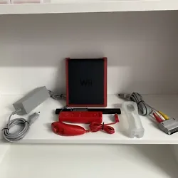 Nintendo Wii mini Console - Rouge Câble + Manette + Protection Testé ✅.