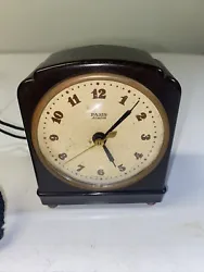 vintage paris alarm made in usa Parts Or Not Working. Has a chip on back bottom left Has chip on back Rick upper see...