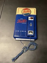 VTG PEPSI-COLA Drink Vending Machine replica Wall Display Phone with wall mount. Has some scratches due to its age and...