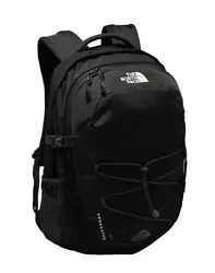 COLOR: TNF Black. Contrast embroidered The North Face logo on center top. Front elastic bungee for external storage....