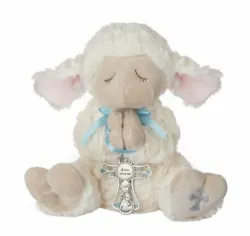 Color:Blue (Boy) Set includes plush lamb with removable pendant crib cross in. ColorBlue (Boy). Removable pendant/crib...