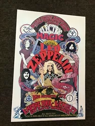 Reproduction of Led Zeppelin Wembley Electric Magic concert poster. This came from a liquidation sale at a record shop...
