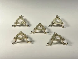 I believe this early hardware is for attaching crystals or decorative work to lighting fixtures. Thats my best guess....