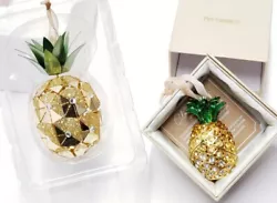 Hallmark Signature Christmas Ornament Pineapple Sparkles Decoration & Cloisonne crystal pineapple. Absolutely breath...