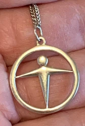 Tiffany & Co Sterling Silver 925 Circle Manpower Pendant 18