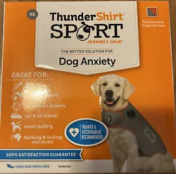 ThunderShirt Sport Gray Sport Dog Anxiety Jacket Platinum XS 8-14 lbs NEW.