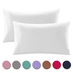 Made with 100% Egyptian Cotton -Each 100% Pure Cotton Pillowcase is created using pure cotton yarns for double the...
