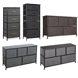 5 Drawers Wide Dresser. 4 adjustable feet allow you to use it on uneven surfaces and adds extra stability. The Big...