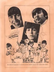 THE HANDBILL:This is an Original 1st Printing Handbill / Flyer from the Beatles gig at the Dodger Stadium in Los...
