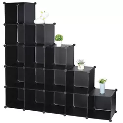 Each cube holds up to 10 lb. This is a very stable structure that won’t tip or fall over. The plastic panels of the...