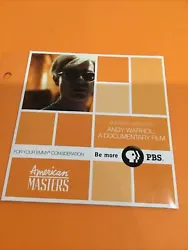 PBS Andy Warhol American Masters DVD FYC. Item is used, but works great. Shipping is free.