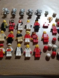 Lot 17 Figurines Midi Figures Mini Figurine Lego Pilote Formule 1 Rallye Ferrari.