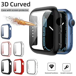 For Apple Watch Ultra 49mm Series 8/7/6/5/4/SE 41/45/40/44mm Case Cover Full Screen Protector. For Apple Watch Series...