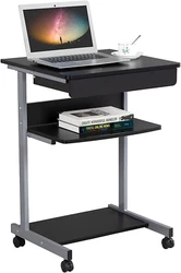 Eligible for being used as a laptop table, writing desk or as a dining table, practical and multi-functional. Black...