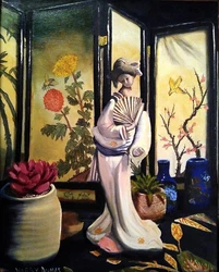 The painting is expertly rendered in alkyd oil on a high-quality 16 x 20 x 5/8