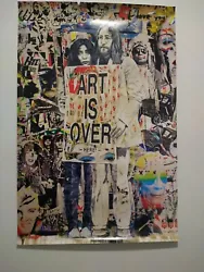 Mr. Brainwash . Art Is Over. Art Poster Signed. Just a small damaged as you can see in the pictures. Otherwise very...