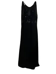 Michaelangelo Bridesmaid Gown Dress Style 2255 Sz 10 Prom Davids Bridal Formal. Black with sequins on the chest part