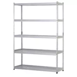 You can assemble this heavy-duty steel shelving unit vertically as shelves or horizontally as a workbench. You can...