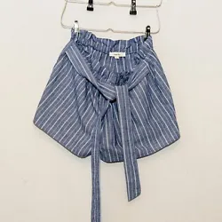 Love Tree paper bag waist belted stretchy ruffled shorts L