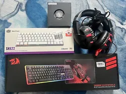Computer Parts Bundle. The Cooler Master keyboard is slightly used. RedDragon keyboard/Mouse/Mousepad set is brand new....