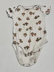 Baby girl size 24 month one piece bodysuit. Has a bow on front, monkey pattern. I’m good used condition. Signs of...