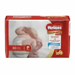 Huggies Little Snugglers Diapers, Size Preemies - 30 Pieces.