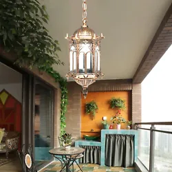 Specification: Type: Waterproof Outdoor Hanging Lights Material: Glass Lampshade, Aluminium Light Source: E27 Bulb( not...