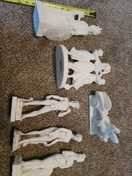 Vintage lot of Greek Statue Sculpture. Two are marked on bottom as made in greece.