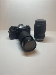 Yashica FX-3 35mm SLR Film Camera Black Body From JAPAN with 2 lens ML/MC ZOOM.