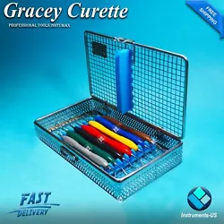 7Pcs Dental Gracey Curettes Silicone Handle Surgical Root Canal Cavity Scalers. Do not Open case. Product Conforms to...