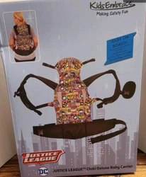 Kids Embrace Justice League DC Chini Deluxe Baby Carrier. New in box. Coming from a smoke-free home.