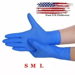 100 pcs Disposable Nitrile Safety Exam/Cleaning Gloves, power Free, LATEX FREE Durable Gloves. Mil Thickness: SI 4.5...