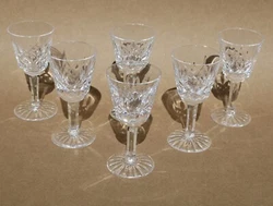 Up for sale is this set of six Waterford crystal Lismore pattern cordial glasses. The glasses are clear crystal with...