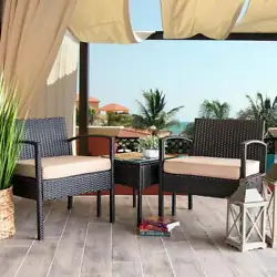This 3-Piece Outdoor Wicker Bistro Set from Barton is designed for both modern style and lasting comfort. Its elegant...
