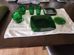 Green Vintage Glassware. These were my grandmothers. I know they are from the mid 50s